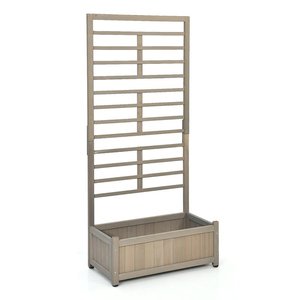Jardinière en bois <span class=keywords><strong>pour</strong></span> l'extérieur, <span class=keywords><strong>meuble</strong></span> <span class=keywords><strong>de</strong></span> <span class=keywords><strong>jardin</strong></span>, treillis, potager surélevé <span class=keywords><strong>pour</strong></span> <span class=keywords><strong>plantes</strong></span> grimpantes, design moderne, taille personnalisable - Product Image 3