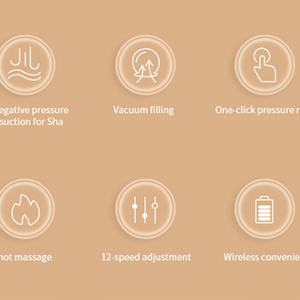 Ventosa Eléctrica Portátil de 12 Velocidades con Logotipo Personalizado al por Mayor, Terapia de Masaje con Ventosas, Luz LED, Guasha Eléctrico - Product Image 6