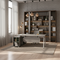 Bureau de travail convertible haute densité, écologique, design moderne et minimaliste, accessoires résistants à la corrosion, grand rangement