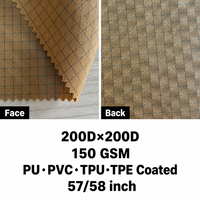 Sac en tissu Oxford 200D de poids moyen, en nylon, imprimé avec un motif en losanges, tissé et résistant à l'eau, pour garçons et filles