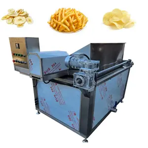 Máquina de fritar automática comercial e equipamento de fritura de batatas fritas com aquecimento elétrico de alto custo