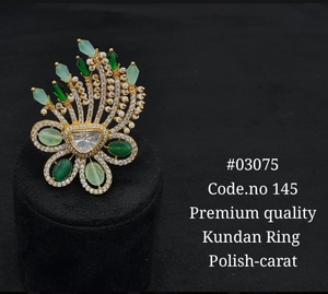 Accessoires Kundan de style Fingering, plaqués pierre, pour la fabrication de bijoux décoratifs haut de gamme - Product Image 1