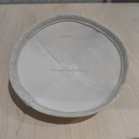 Logotipo personalizado bordado algodón Lino Kippah judío Kippot Boda REGALOS Lino Yamulka judaísmo Kipot Skullcap