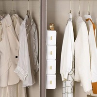 Boîte de rangement murale en plastique pour chaussettes et sous-vêtements, design moderne, gain de place, pliable, avec compartiments pour armoire domestique