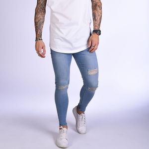 Pantalones Vaqueros Personalizados Sin Marca para Hombre, Súper Elásticos, Colección Azul, Pantalones Ajustados - Product Image 2