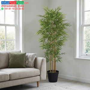 Plante de bambou artificielle, plante verte en pot décorative d'intérieur, arbre pour la décoration de la maison et du bureau, aspect naturel, sans entretien - Product Image 6