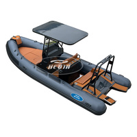 Hedia Bateau pneumatique rigide de luxe en aluminium de haute qualité 19 pieds 5,8 m 580 Hypalon Dignhy