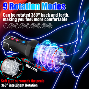 Intelligent Digital Display Male Masturbator Cup - 9 Speeds Telescopic Rotation Silicone Electric Sex Toy for Men - Product Image 2