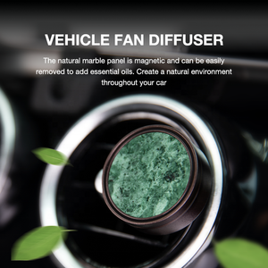 High-end Design <b>Car</b> Air Vent Scent <b>Diffuser</b> Vehicle Fragrance Aroma <b>Diffuser</b> Made of Natural Marble and Aluminum Alloy - Product Image 2