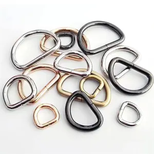 High Quality Hand Bag Purse Strap Belt Dog Collar Chain Web D Ring Buckle Clasp DIY metal iron d ring for bags handbags
