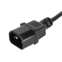 Cordon d'alimentation adaptateur IEC C14 vers C15 de longueur personnalisée avec caoutchouc 100 % cuivre pur pour ordinateur et bouilloire électrique