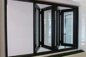 Balcón Último diseño <span class=keywords><strong>Toldo</strong></span> de acordeón Ventana plegable de aluminio Ventanas de vidrio plegables verticales - Product Image 4