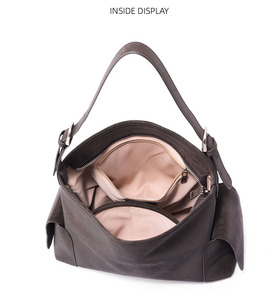 Autumn Winter Women's Genuine Leather Handbags Frosted Cowhide Crossbody <b>Shoulder</b> <b>Bags</b> Zipper Fashionable Suede Leather Design - Product Image 4