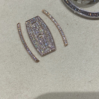 Montre de luxe pour femme avec boîtier en cristal rose 0702, cadran orné de diamants, mouvement mécanique automatique, cadeau de Noël haut de gamme