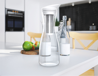 Alkalische waterfilterkan met waterstofglas, voor thuis, keuken, restaurant, met actieve koolstofvezel, verwijdert chloor en lood.