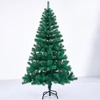 5FT Groene Kunstmatige Pvc Kerstboom Voor Indoor Xmas Bomen Feestdagen Thuis Decoratie 150Cm Gemakkelijk Monteren