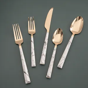 Juego <span class=keywords><strong>de</strong></span> <span class=keywords><strong>cubiertos</strong></span> Cucharas y tenedores Juego <span class=keywords><strong>de</strong></span> <span class=keywords><strong>cubiertos</strong></span> elegante Restaurante - Product Image 1