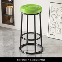 Chaise de bar ronde Tabouret haut de comptoir pour café Magasin de téléphone portable Front Desk Game Room-Meuble de bar polyvalent pour le salon