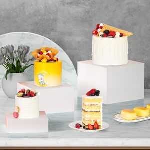 Custom Lucite bianco Buffet frutta Riser Display Buffet acrilico ciotole Buffet piatti alzata Set - Product Image 6