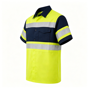 High Visibility Short Sleeve Reflective T-Shirt, Custom Summer Work Tee for Wholesale - Product Image 2