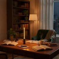 Lampe de table moderne sans fil rechargeable, lumière d'ambiance respirante, en alliage d'aluminium, gradation à 2 niveaux, portable pour bar, patio, restaurant