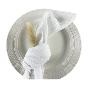 Serviettes en tissu de Noël vintage avec logo personnalisé faites à la main 100% lin lavable brodé de motifs colorés jetables personnalisés - Product Image 1