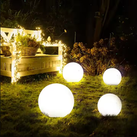 Lampe solaire de jardin IP68, boule lumineuse LED RGB flottante pour piscine, étanche, alimentée par batterie 6V DC, décoration pour jardins et piscines