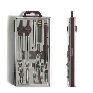 Juego de Geometría Profesional 709C Marrón para Escuela y Oficina, Herramientas de Dibujo de Plástico, Muestra Disponible, Opción de Logotipo Personalizado - Product Image 1