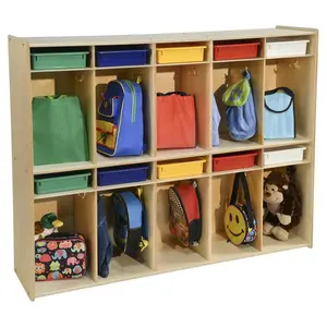 Kids Clothes Lockers Storage Organizer Wooden Kindergarten Furniture Toy Shelf Storage For Home meuble rangement enfant