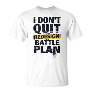 Camiseta sin mangas personalizable con el nuevo diseño 'I Don't Quit' Battle Plan, para personalizar el plan de vida, color rojo - Product Image 1
