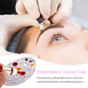 Tattoo Ink Cup <b>Holder</b> Silicone Pigment Stand Tray for PMU Microblading Permanent <b>Makeup</b> Workstation Professional Studio Use - Product Image 5