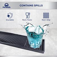 Tapis de bar rectangulaire en silicone écologique de haute qualité, accessoire parfait pour la table de cuisine ou le bar à café