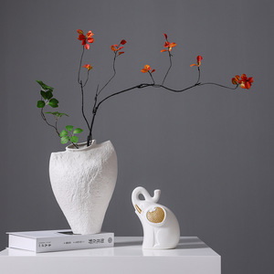 Creative Premium Ceramic <b>Vase</b> With Mid Century Vintage Design for Living Room Entryway Flower Display Decoration - Product Image 3