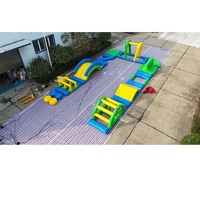 Parcours d'obstacles gonflable personnalisé Ballon flottant Combinaison Amusement Escalade Toboggan aquatique flottant Parc aquatique gonflable