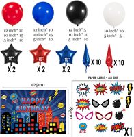 Kit Dekorasi Balon Spiderman, Lengkungan Balon, Stiker Kartu, Versi Glossy, Balon Mylar Tema Spider, Dekorasi Pesta
