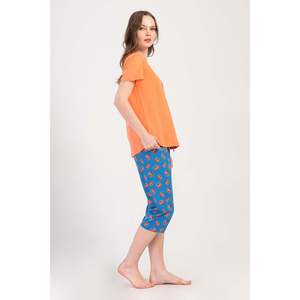 Combinaison de nuit ovale à manches courtes et col rond pour femmes - Product Image 2