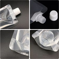 Petit lot personnalisé en plastique transparent réutilisable portable voyage eau potable conteneur emballage bec sac eau sac