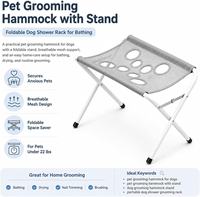 Hamac de toilettage pliable pour animaux de compagnie avec support pour petits chiens et chats - 8,8 lb
