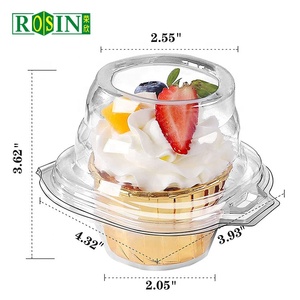 Duy Nhất Trong Suốt Bánh Mousse Hộp Nhà Sản Xuất Nhựa Cupcakes Bao Bì Hộp Rõ Ràng - Product Image 6