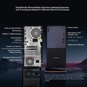 Nueva <span class=keywords><strong>PC</strong></span> de Escritorio <span class=keywords><strong>Lenovo</strong></span> ThinkCentre Neo P900C Tower para Negocios, I5-12400, 8G/16GB RAM, 256G/512GB SSD, para Oficina, Hogar, Creación de Contenido y Programación - Product Image 3