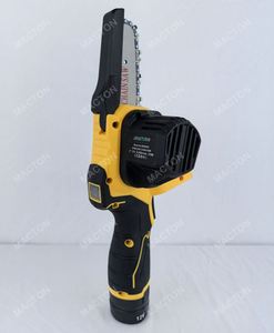 เลื่อยโซ่ไฟฟ้าไร้สาย 12V แบตเตอรี่ลิเธียม ขนาด 4 นิ้ว เลื่อยโซ่ไฟฟ้าขนาดเล็ก พกพาสะดวก สำหรับตัดไม้ - Product Image 3