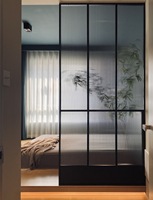 Portes coulissantes en aluminium au design moderne, grillagées, résistantes à l'eau, avec cadre ultra-fin de luxe, pour intérieur/extérieur