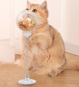 批发搞笑泄漏食物球互动猫狗食物玩具食物分配器球弹簧带吸盘猫玩具 - Product Image 3