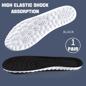 Wholesale 4D Shock Absorption Sports <b>Insoles</b> Soft Breathable Deodorant High-elastic Running Shoe Pad Latex <b>Insole</b> - Product Image 1