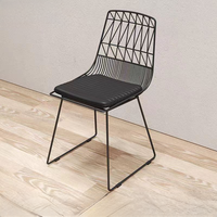 Chaise élégante en fil de fer-Cadre durable en fil de fer, design moderne, sièges confortables pour la maison, le bureau et les espaces extérieurs
