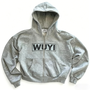 Sweat à capuche graphique personnalisé en coton vintage coupe ample imprimé squelette délavé à l'acide pour homme, streetwear, pull épais - Product Image 3