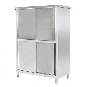 Armoire de rangement haute en acier inoxydable à 4 niveaux - Armoire de rangement de cuisine robuste pour restaurant et traiteur - Product Image 2
