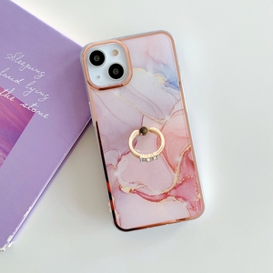 เคสโทรศัพท์ลายหินอ่อนเคลือบหรูหราพร้อมห่วงนิ้ว สำหรับ <span class=keywords><strong>iPhone</strong></span> 16 15 14 <span class=keywords><strong>Plus</strong></span> 13 Mini 12 11 Pro Max <span class=keywords><strong>8</strong></span>  ขอบ TPU 2.0 มม. ฝาหลังแข็ง IMD - Product Image 6