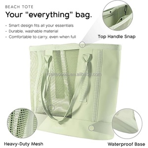 กระเป๋าชายหาดแบบเบาสำหรับกิจกรรมกลางแจ้ง ยี่ห้อ Outdoor Cassi พร้อมฐานกันน้ำและตาข่ายเคลือบสำหรับชายหาด เรือ สระว่ายน้ำ และกีฬา - Product Image 4