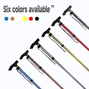 Adjustable Walking Stick Cane Anti-Skid Anti Shock Cane Crutch For Old Man Hiking Trekking Poles Cane